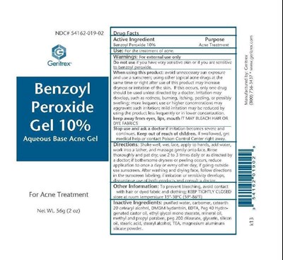 Label Of Tube (Benzoyl Peroxide 2oz)
